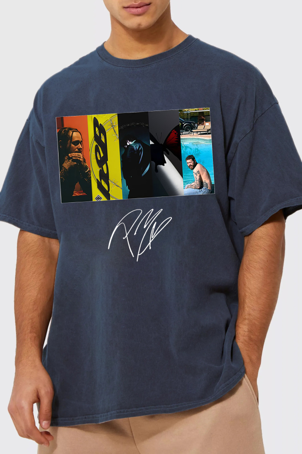 Post Malone Album Signature T-Shirt-MEN