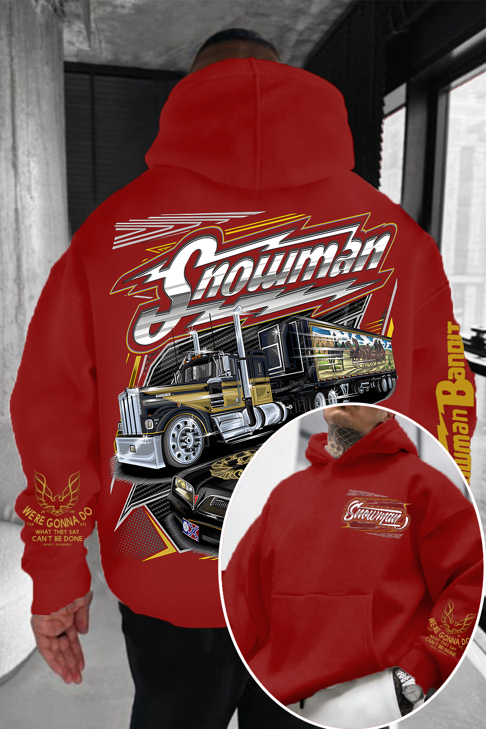 Snowman C.B. Radio Trucker Hoodie – Smokey and The Bandit 2-Side Movie Pullover