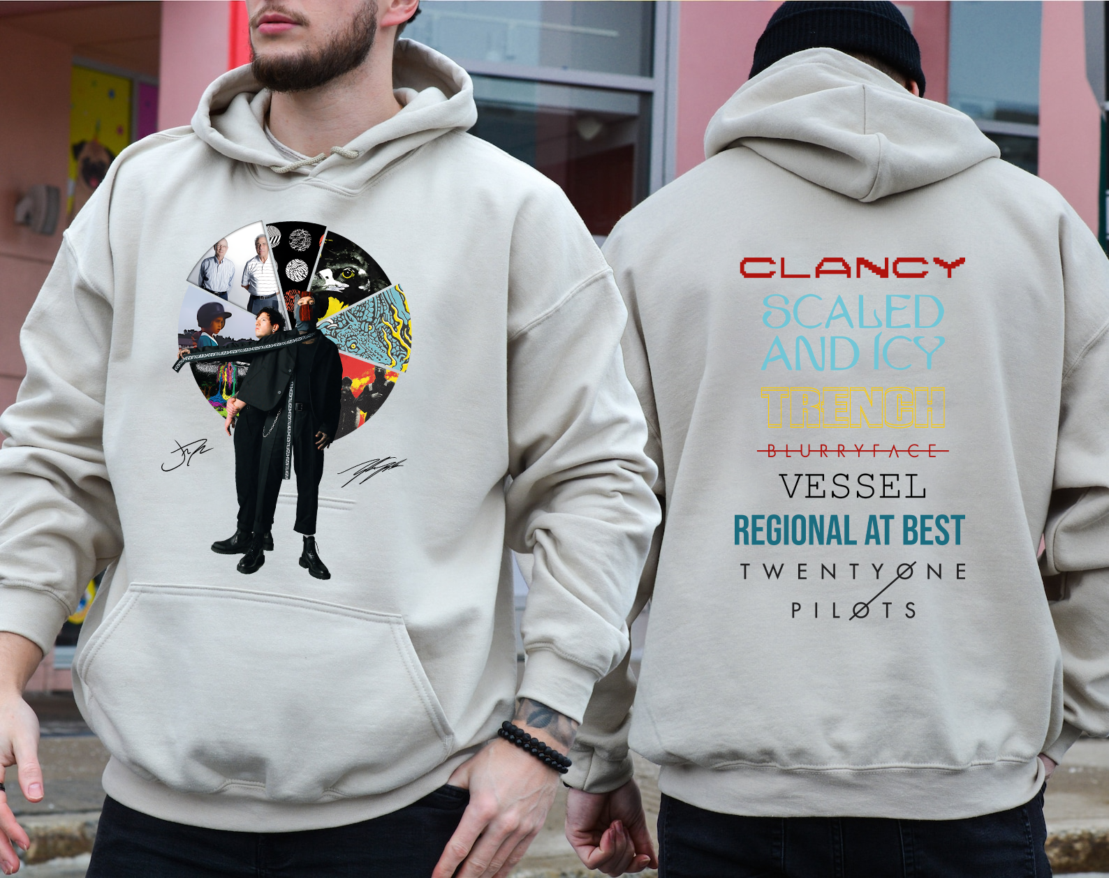 Twenty One Pilots Albums Both Side Hoodie-MEN