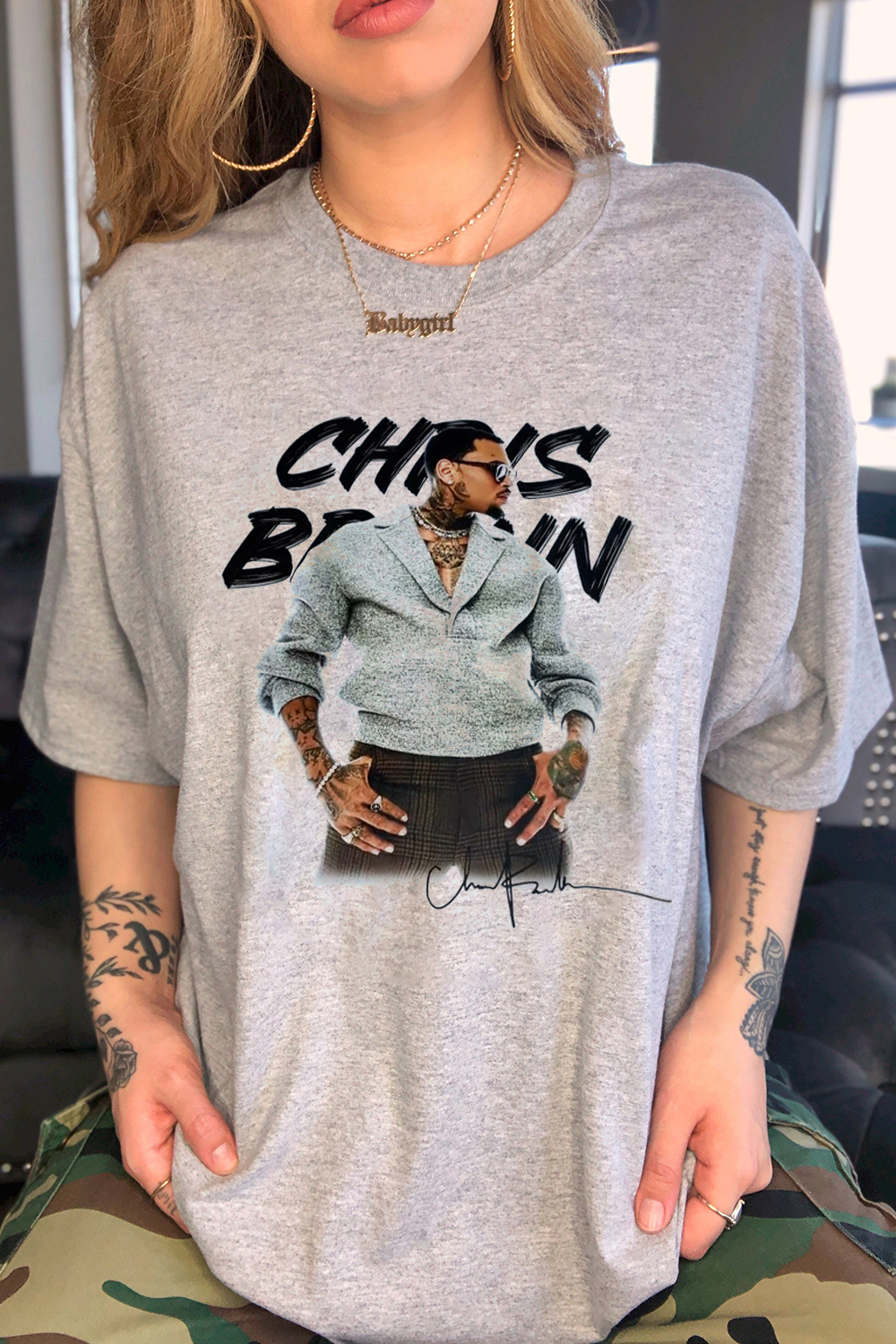 Chris Brown Graphic T-Shirt Women Tees