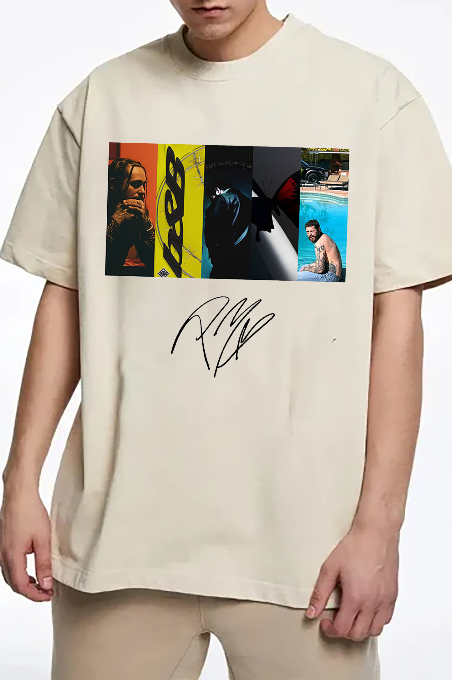 Post Malone Album Signature T-Shirt-MEN