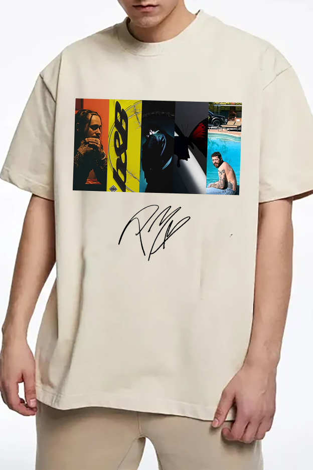Post Malone Album Signature T-Shirt-MEN
