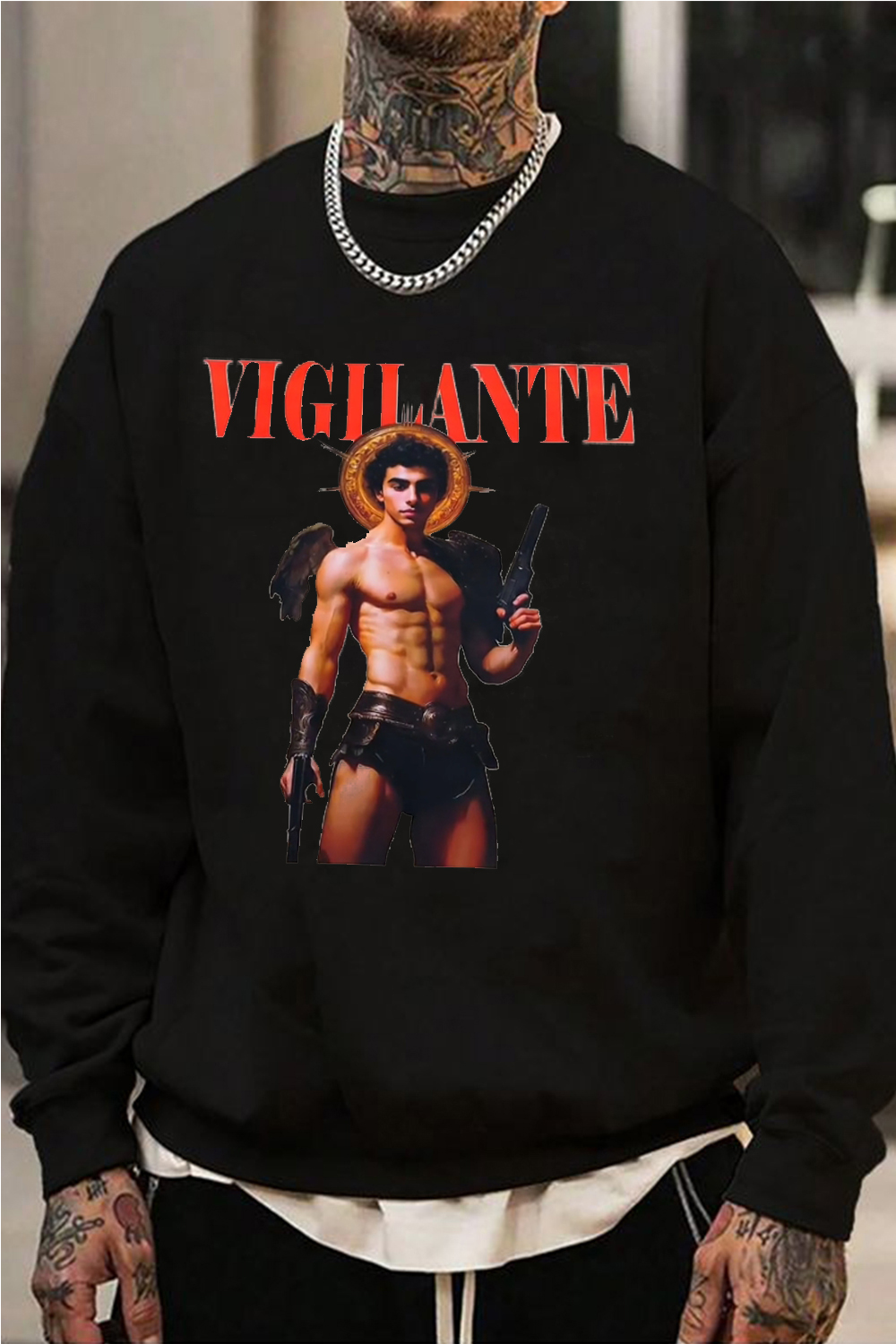 vigilante crew neck sweatshirt