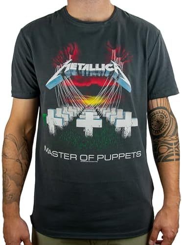 Vintage Y2K Meta Master of Puppets Album Metal T Shirt Mens