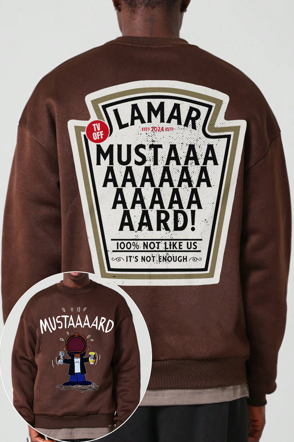 Kendrick Lamar Mustaaaard 2 Sides sweatshirt For men