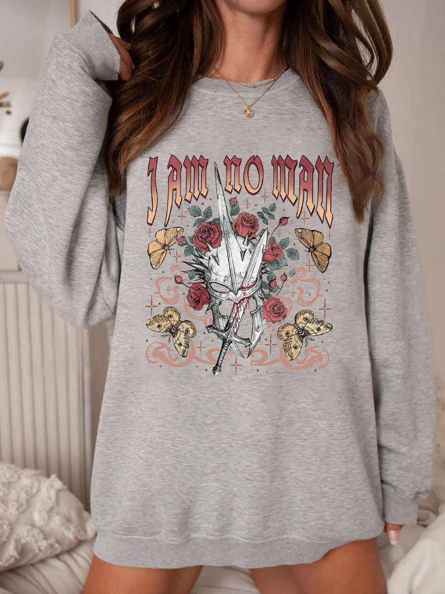 I Am No Man Fantasy Sweatshirt For Women