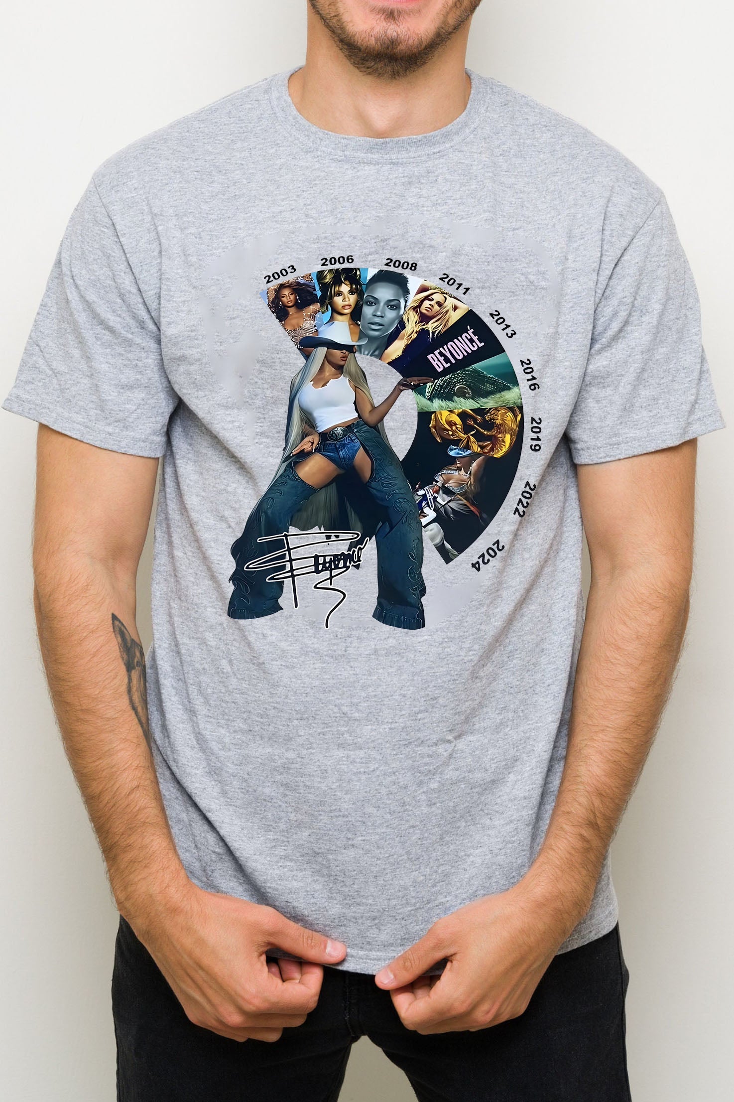 Beyoncé Carter Cowboy Tour Album Tee For Men