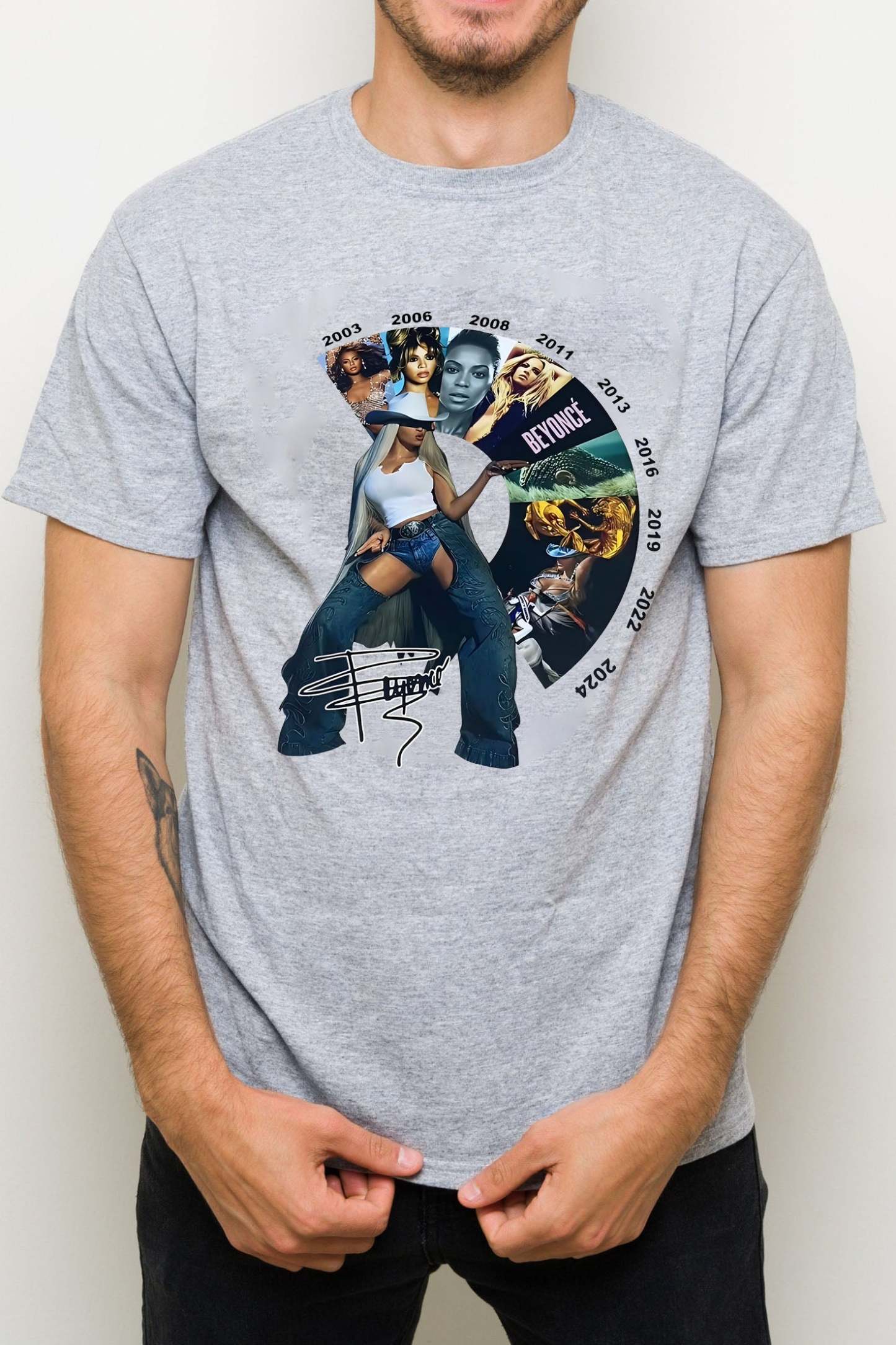 Beyoncé Carter Cowboy Tour Album Tee For Men