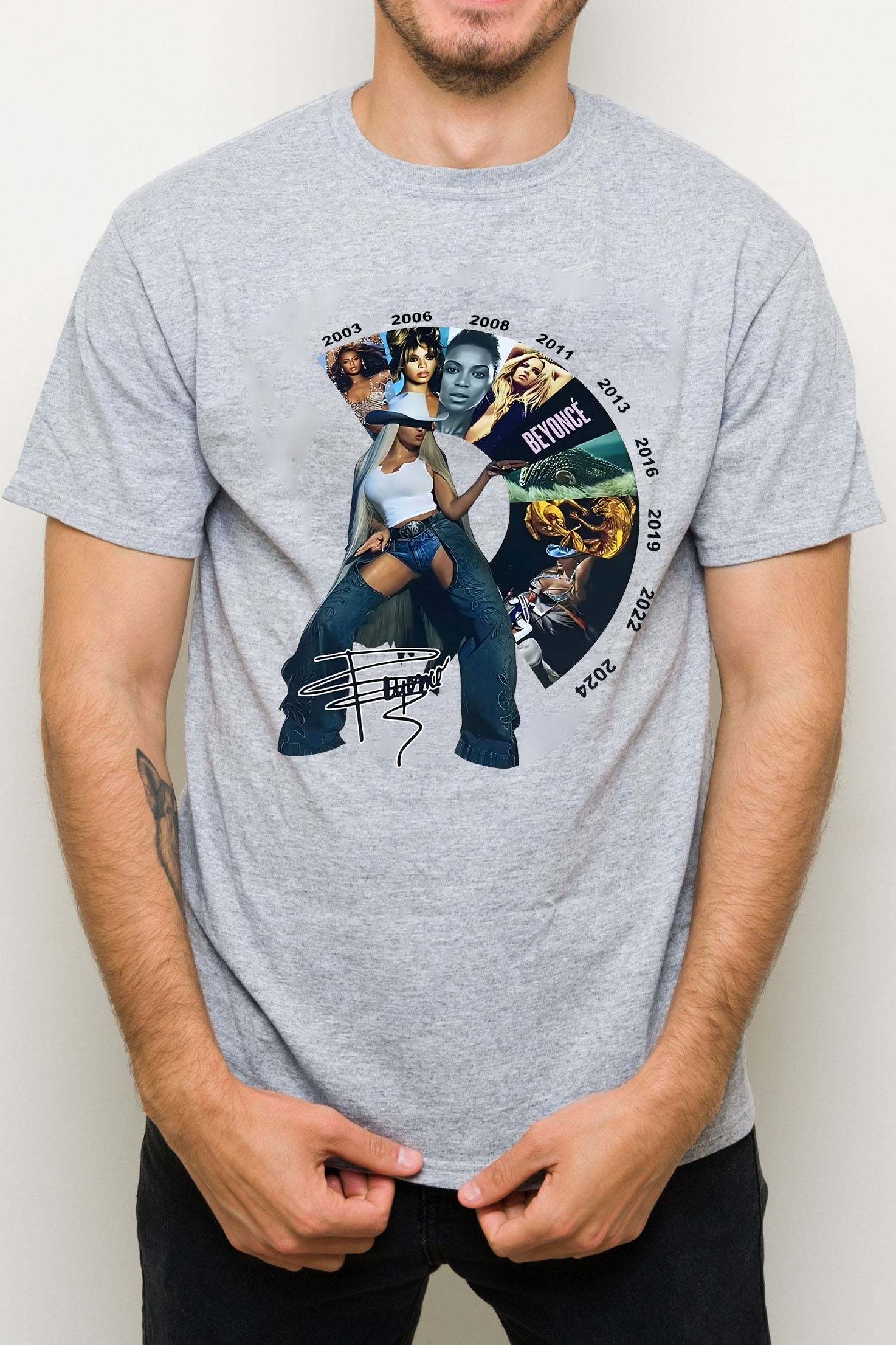 Beyoncé Carter Cowboy Tour Album Tee For Men