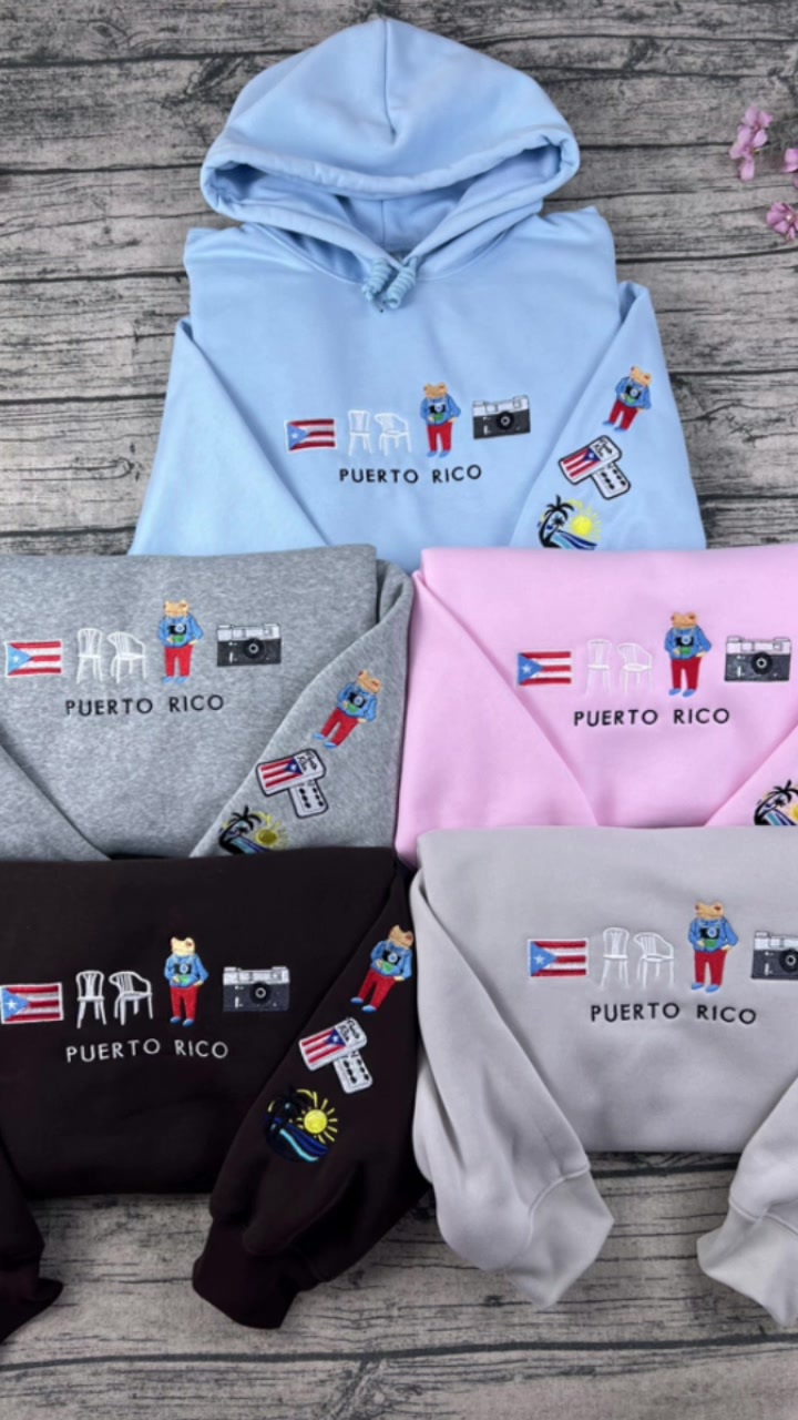 Obsessed 💓 Puertorico Embroidered Hoodie