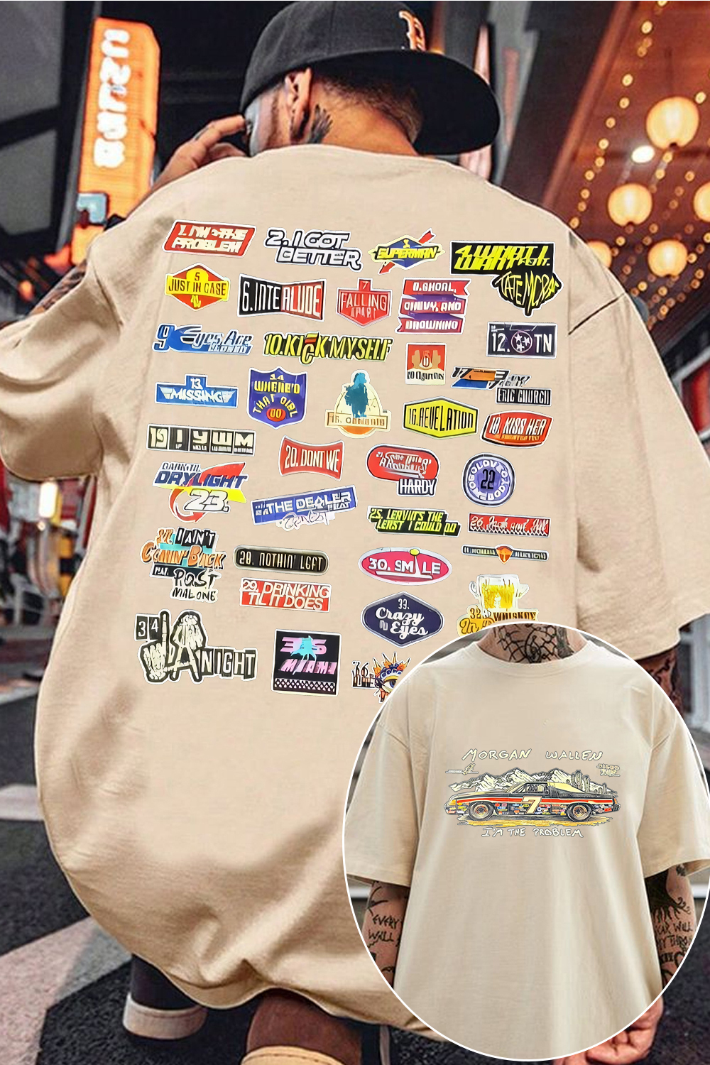 Morgan Wallen concert 2-sided t-shirt