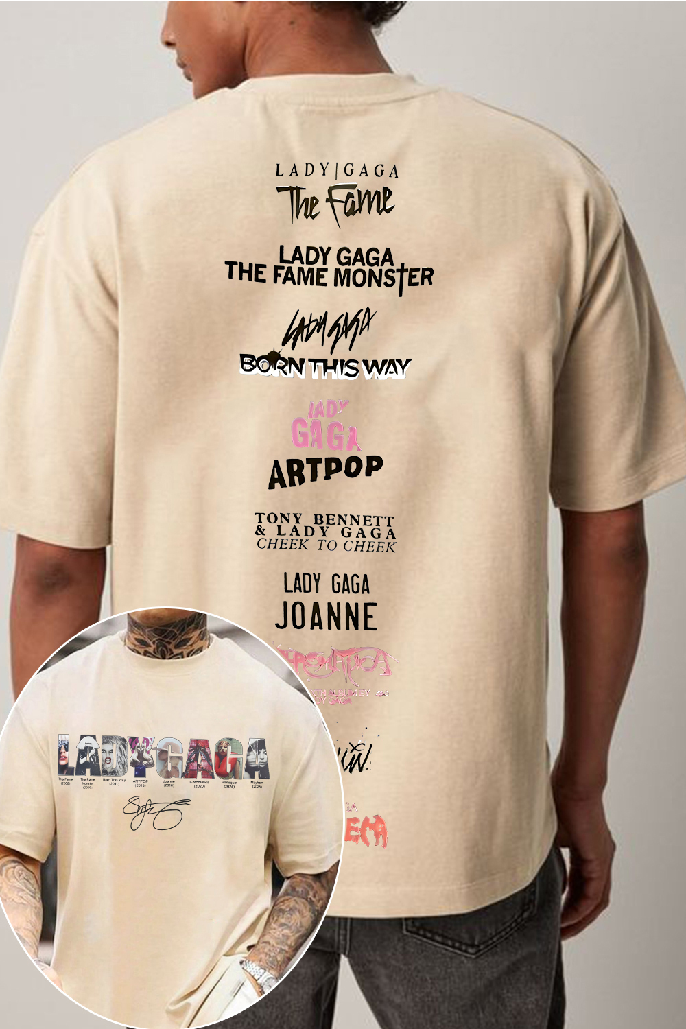 Lady Gaga Music Tee For Men