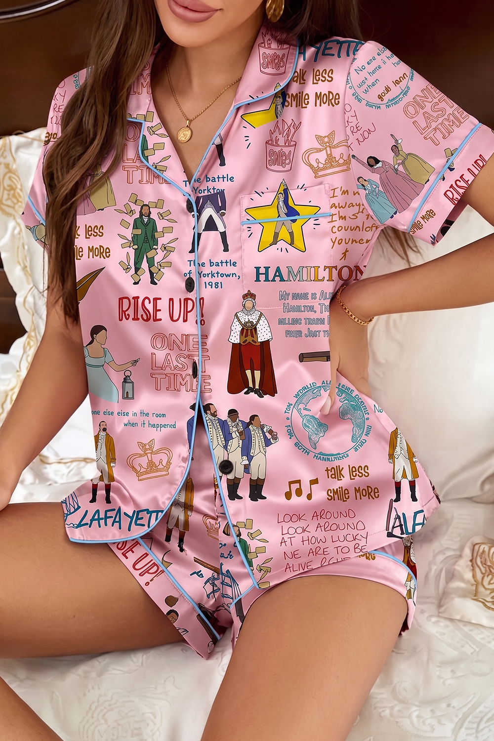 Hamilton Style Pink Pajamas Set