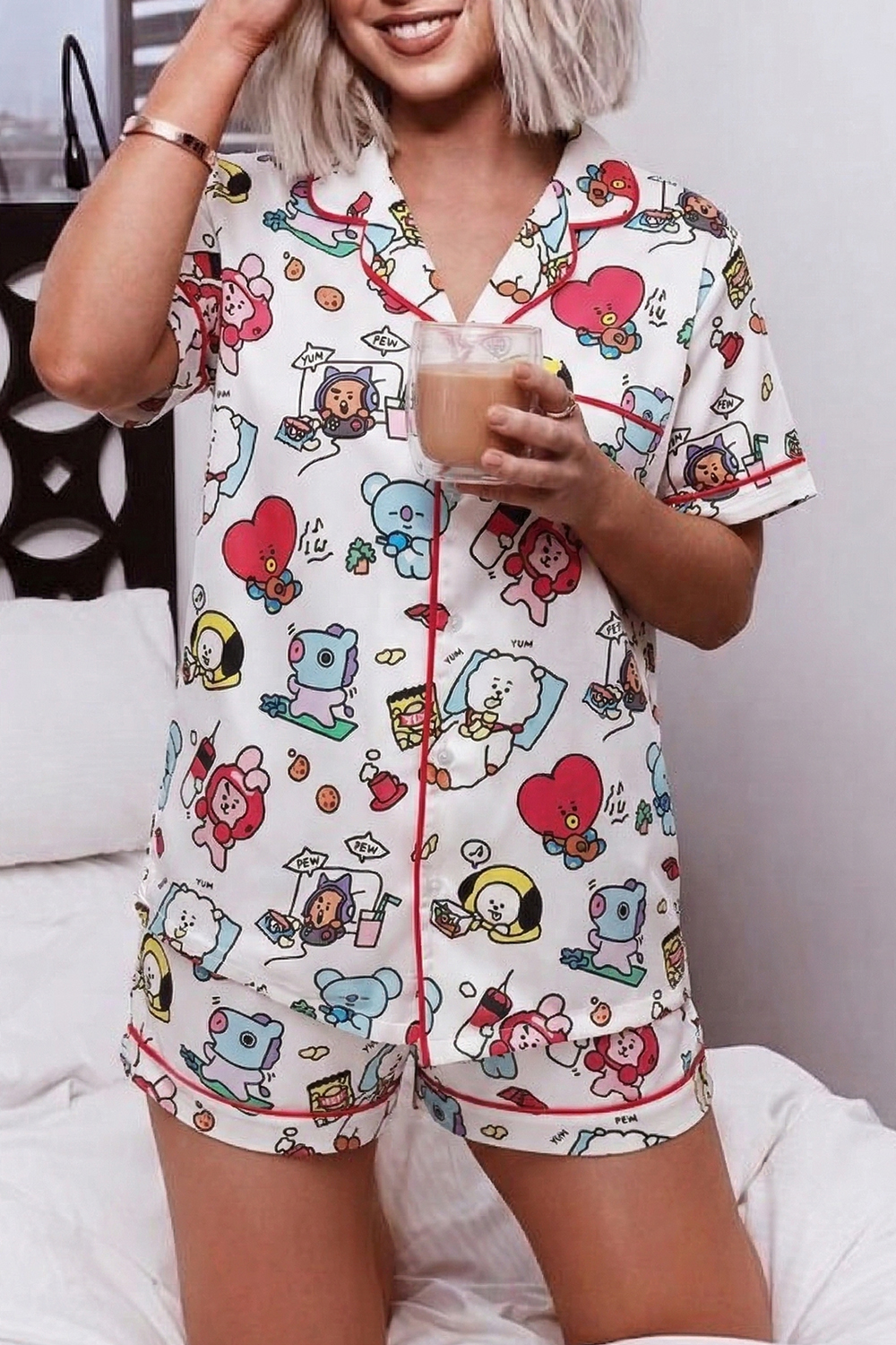 Army BT21 Silky Satin Pajamas