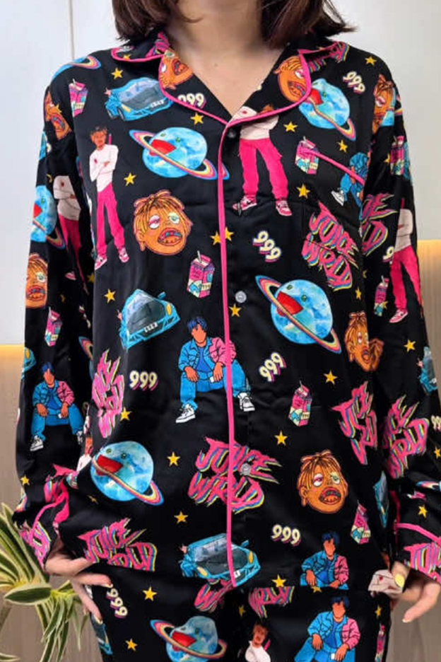Juicewrld 999 Two-piece Long-sleeved Pajama Set