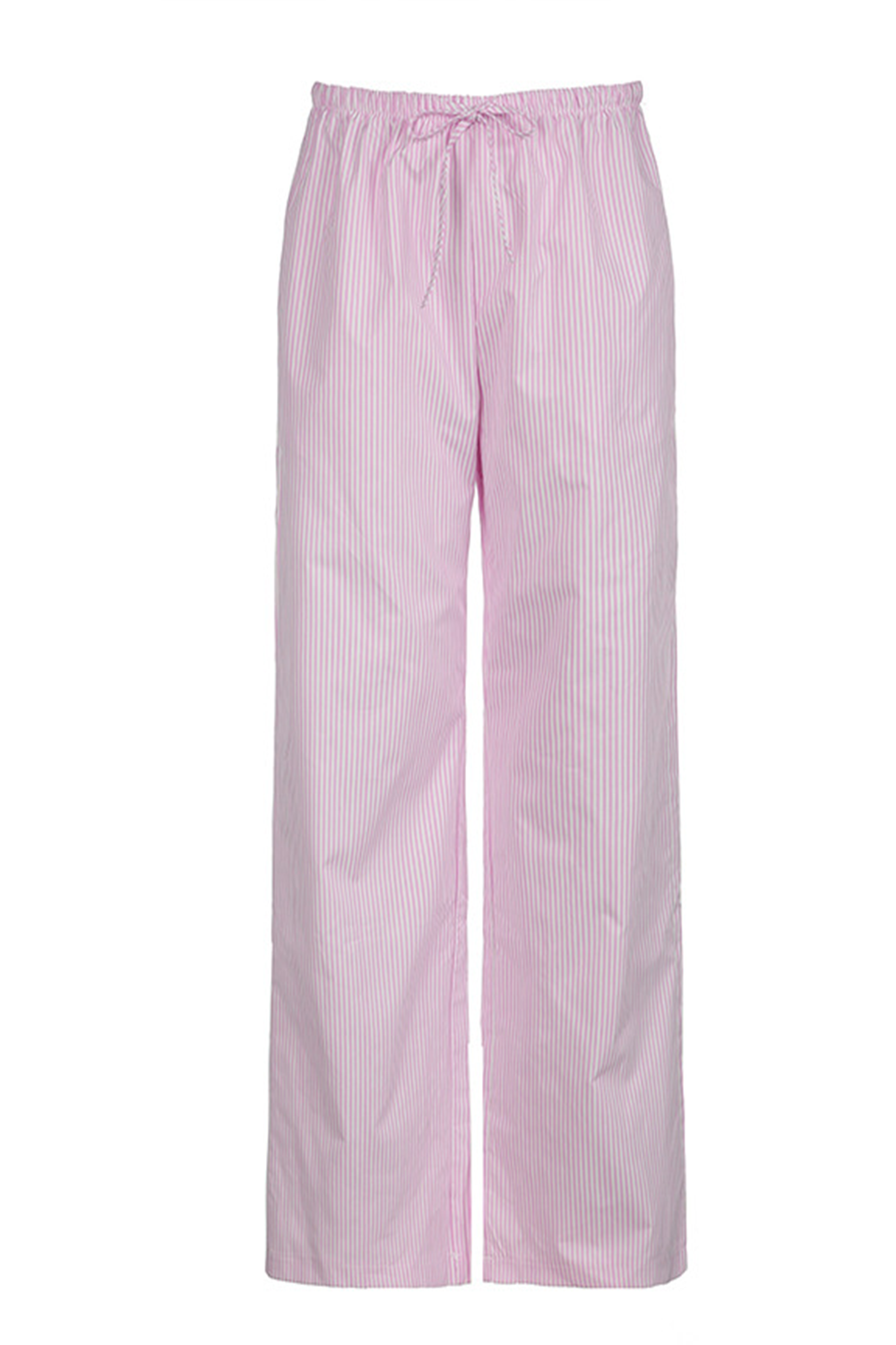 Striped stitching contrast drawstring loose comfortable trousers