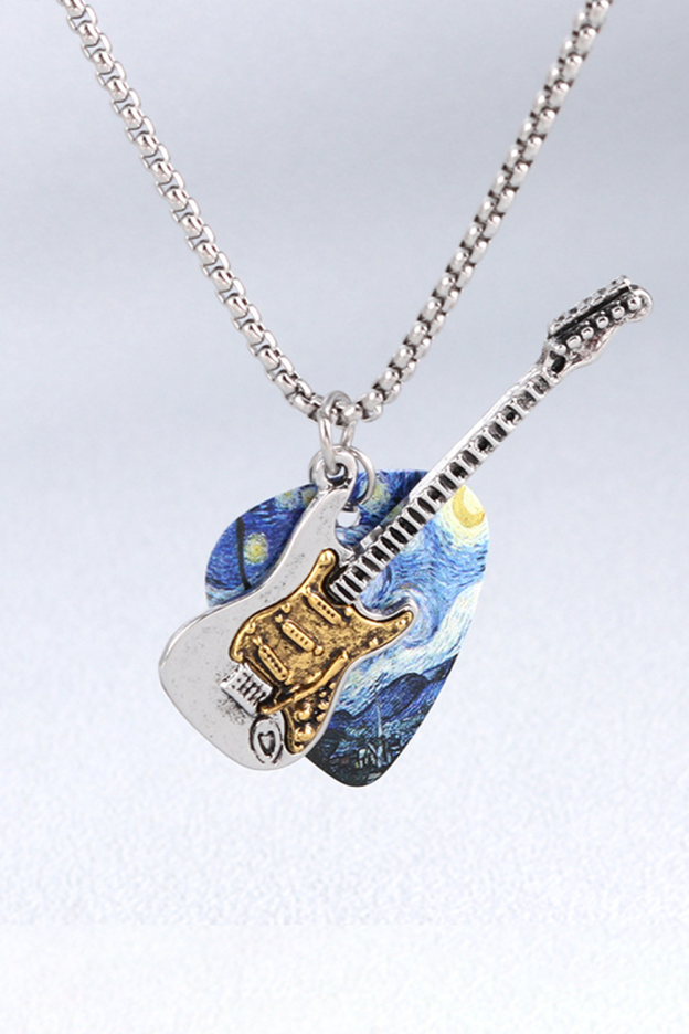 Punk Rock Pick Guitar Necklace