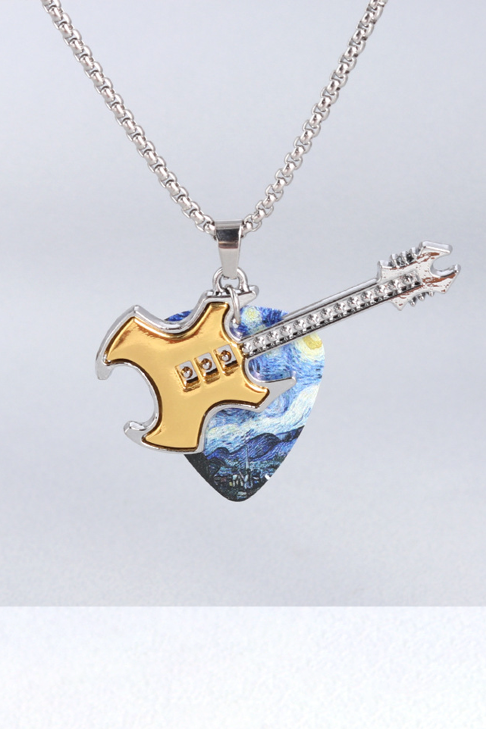 Punk Rock Pick Guitar Necklace