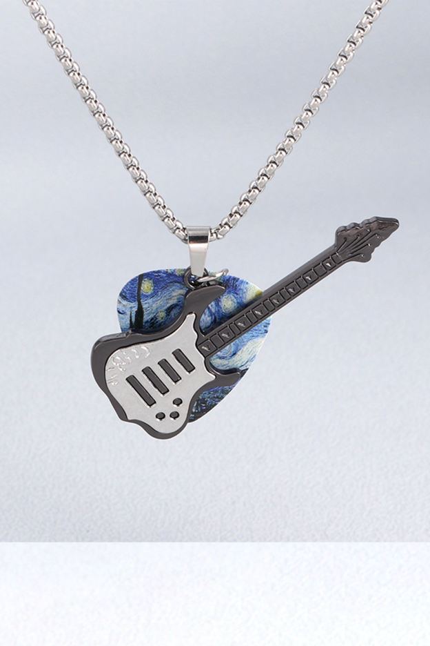 Punk Rock Pick Guitar Necklace
