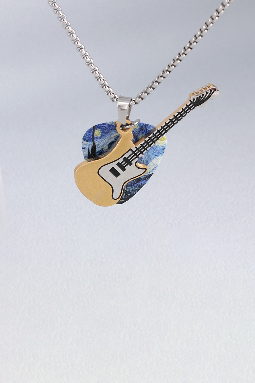 Punk Rock Pick Guitar Necklace
