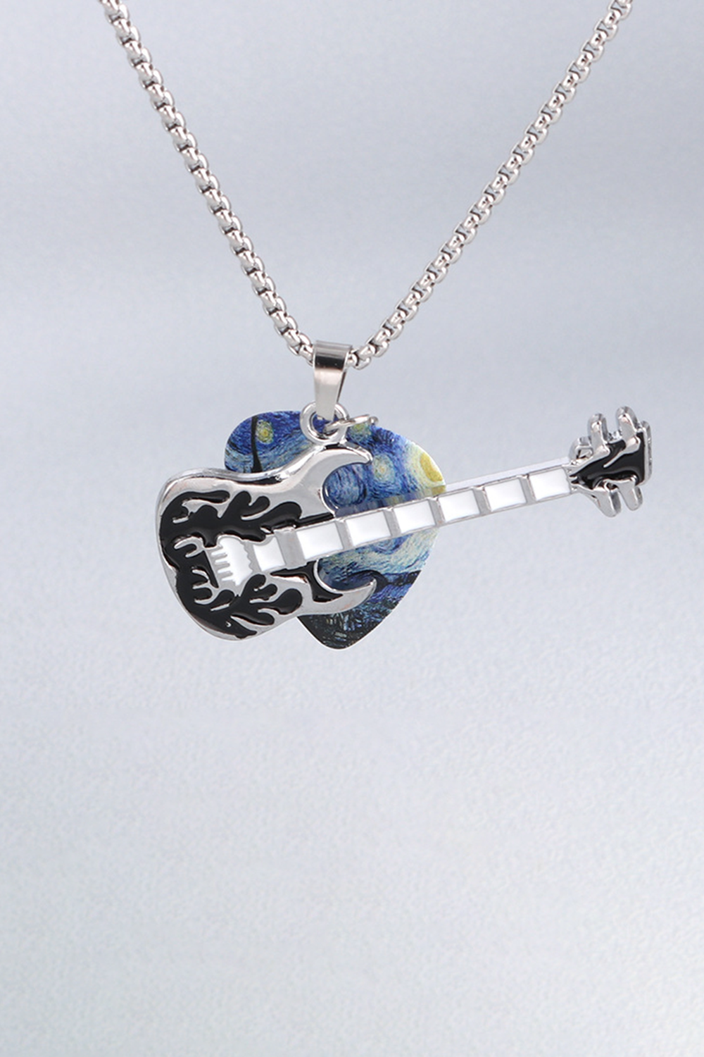 Punk Rock Pick Guitar Necklace