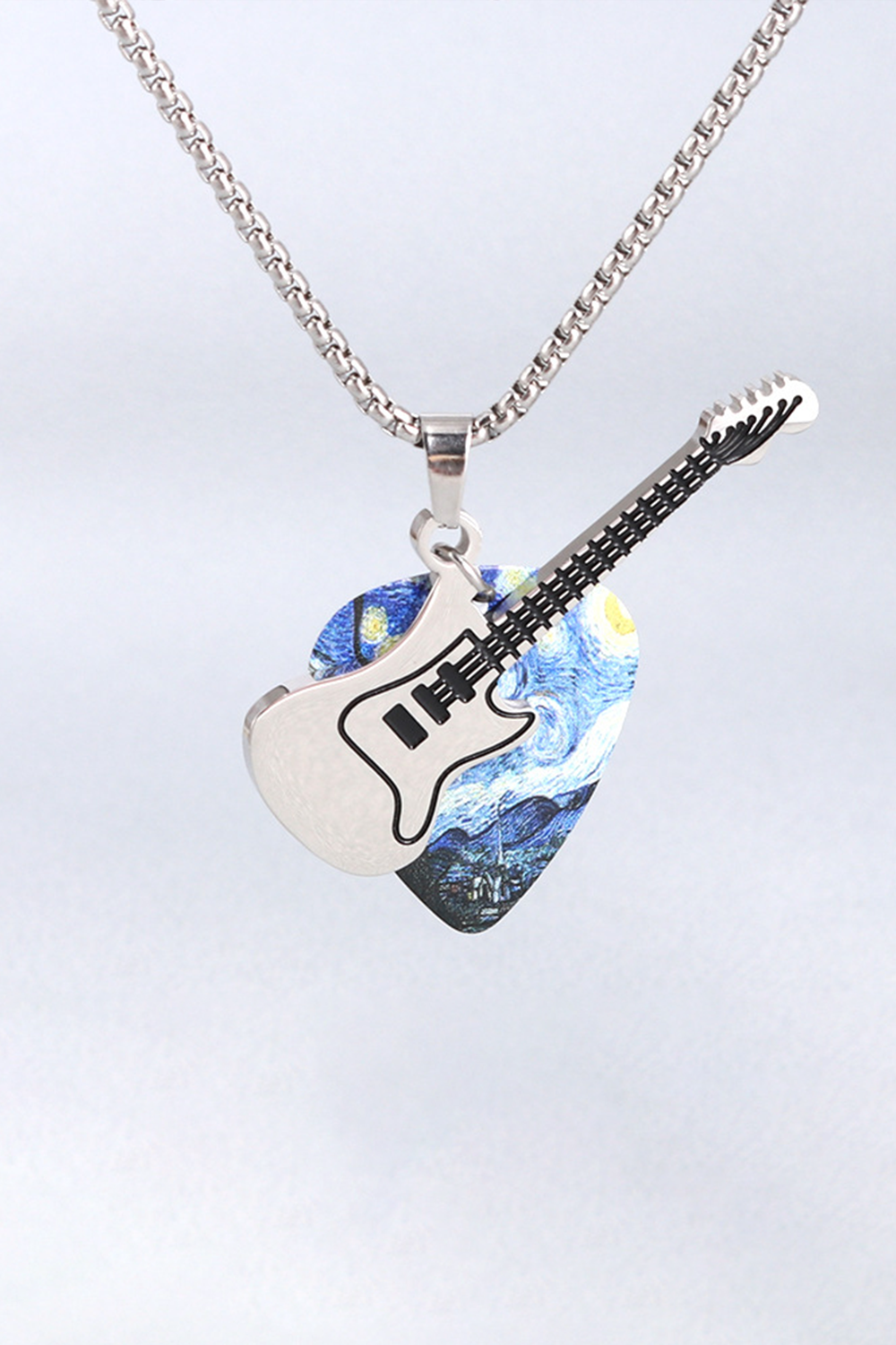 Punk Rock Pick Guitar Necklace