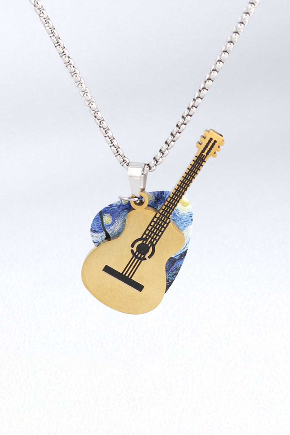 Punk Rock Pick Guitar Necklace