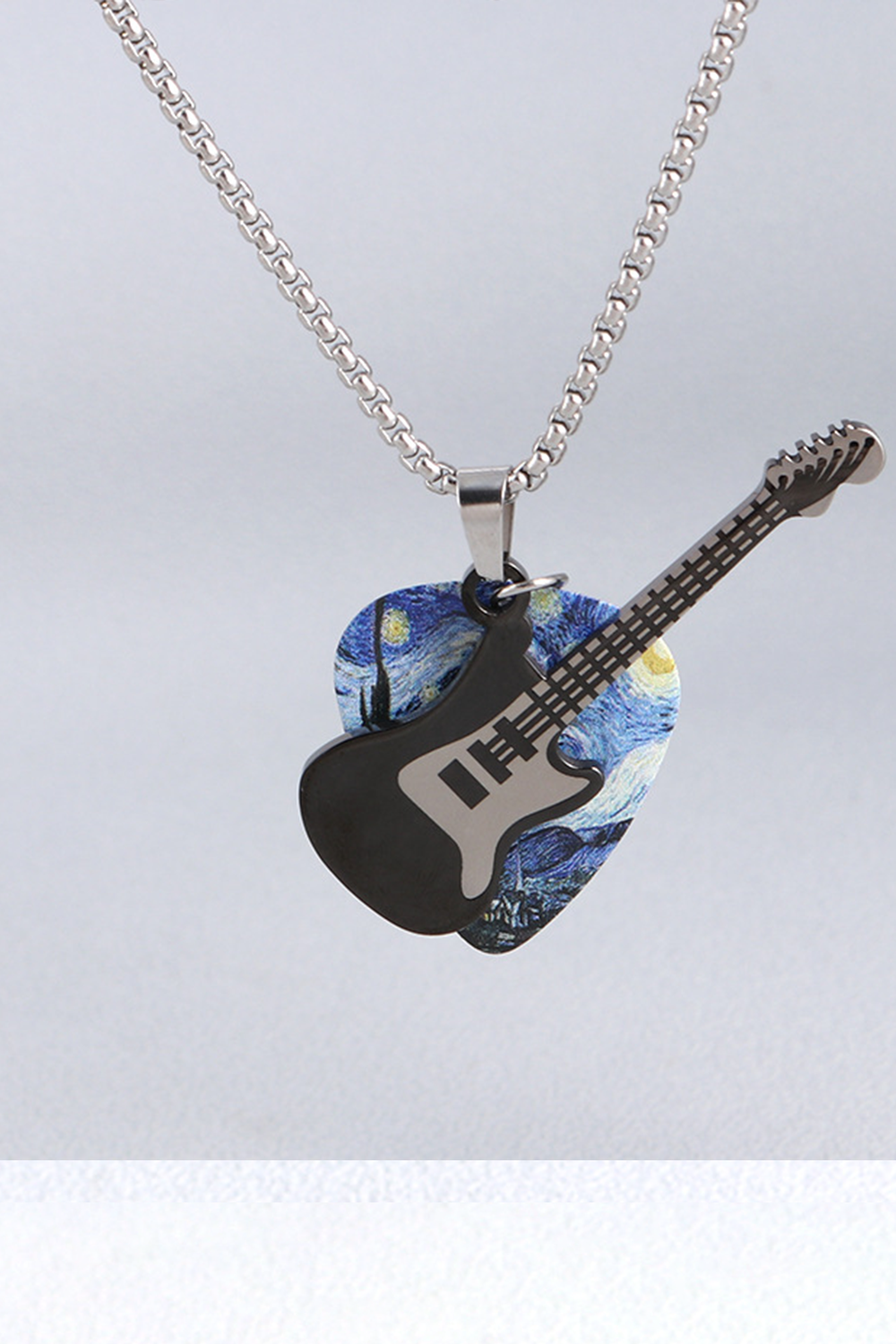 Punk Rock Pick Guitar Necklace