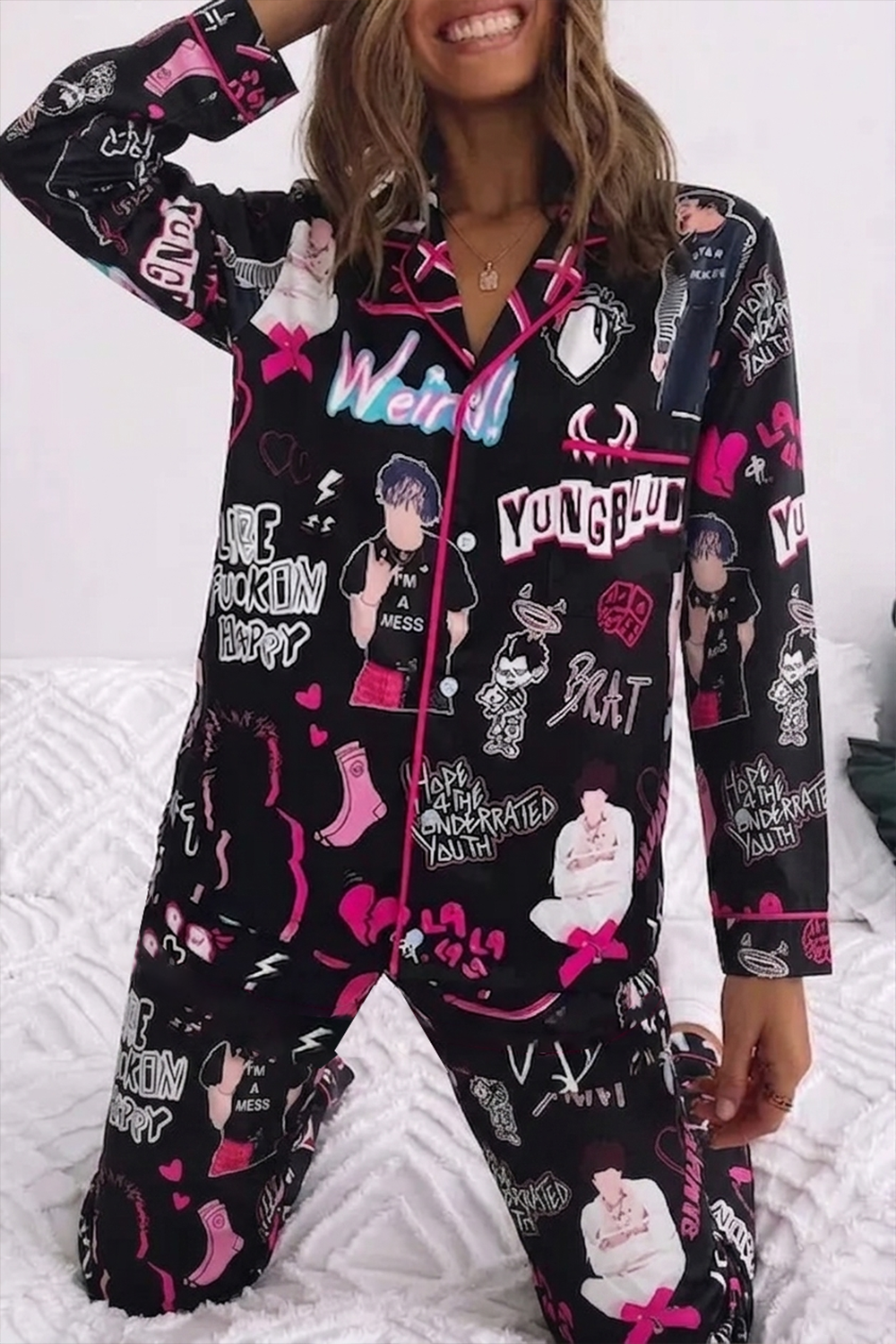 Graphic Yungblud Iconic Pop Rock Pajama Set