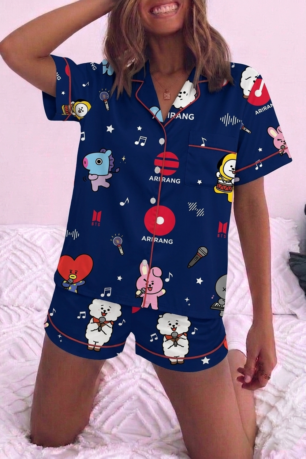 BTS Cartoon Pajamas Set