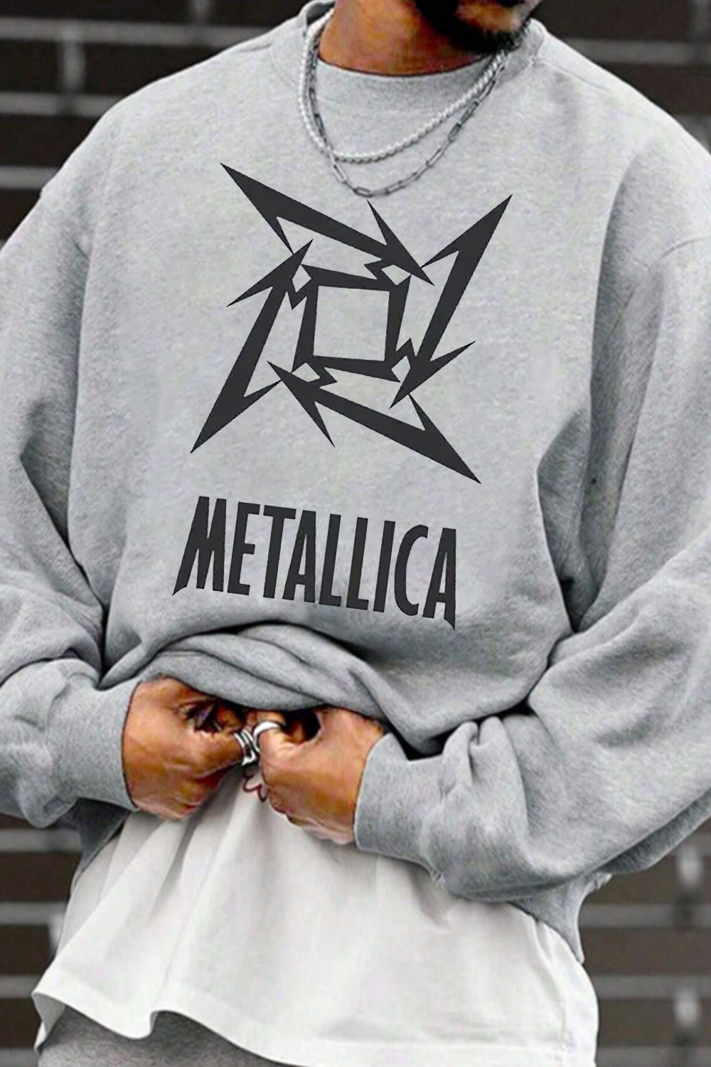 Metallica logo men sweatshirt