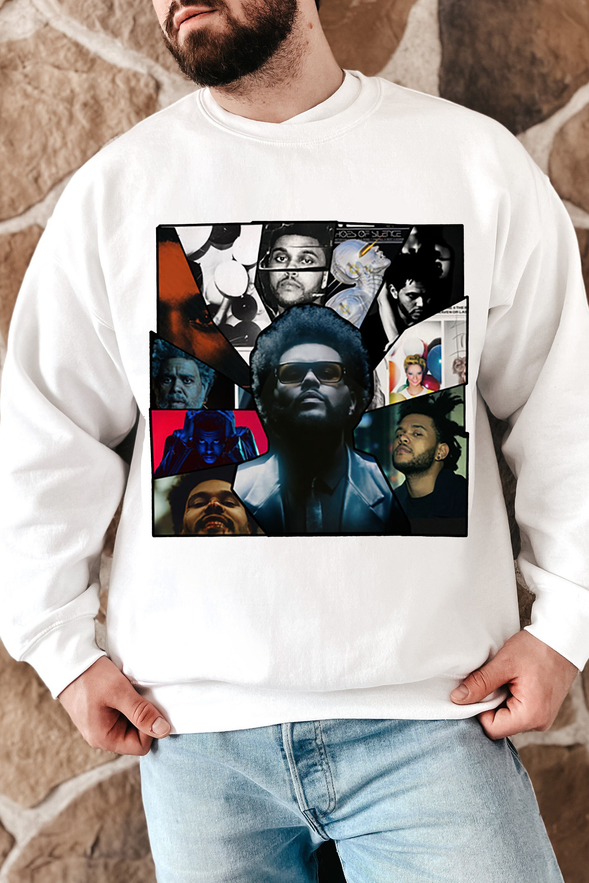 Vintage The Weeknd Portrait Men Sweatshirt