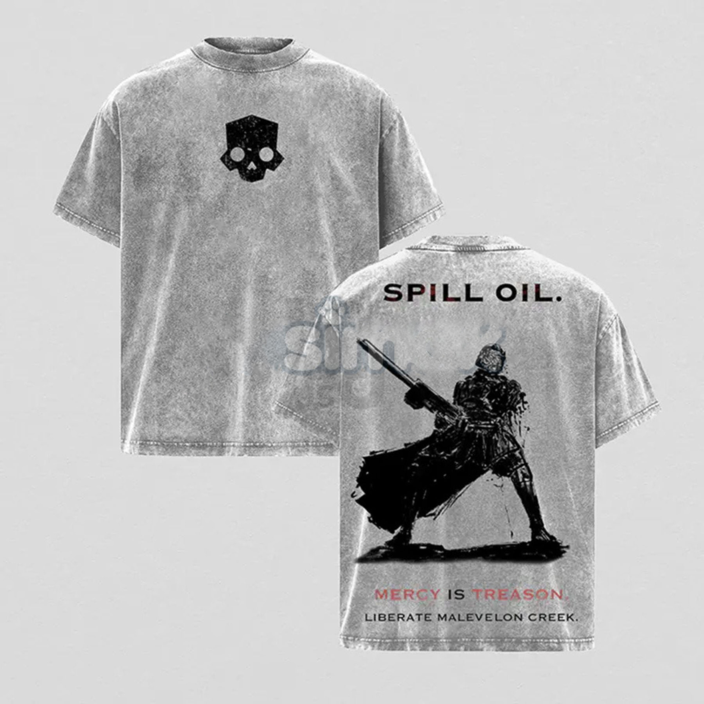 Helldivers 2 Oversized Vintage Unisex Washed Shirt