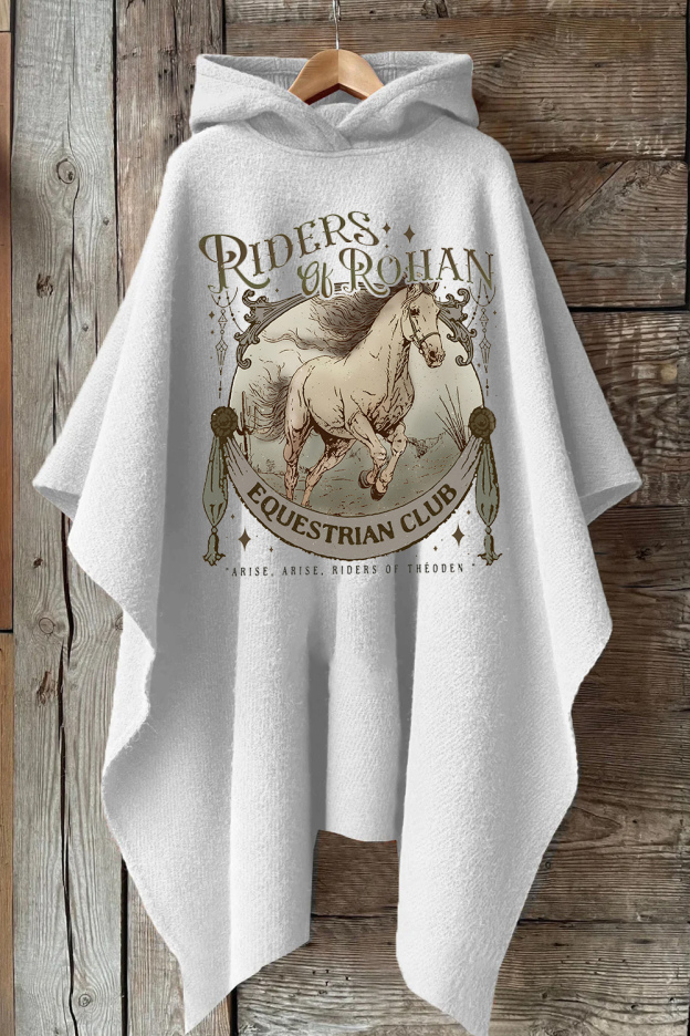 Riders Of Rohan Equestrian Club Hooded Warm Shawl Cape