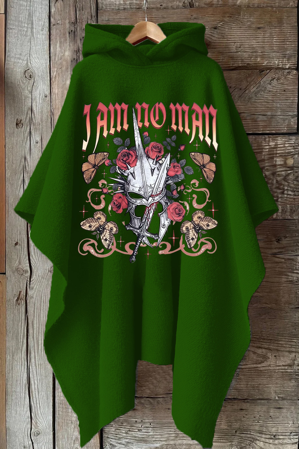 I Am No Man Fantasy Hooded Warm Shawl Cape Poncho
