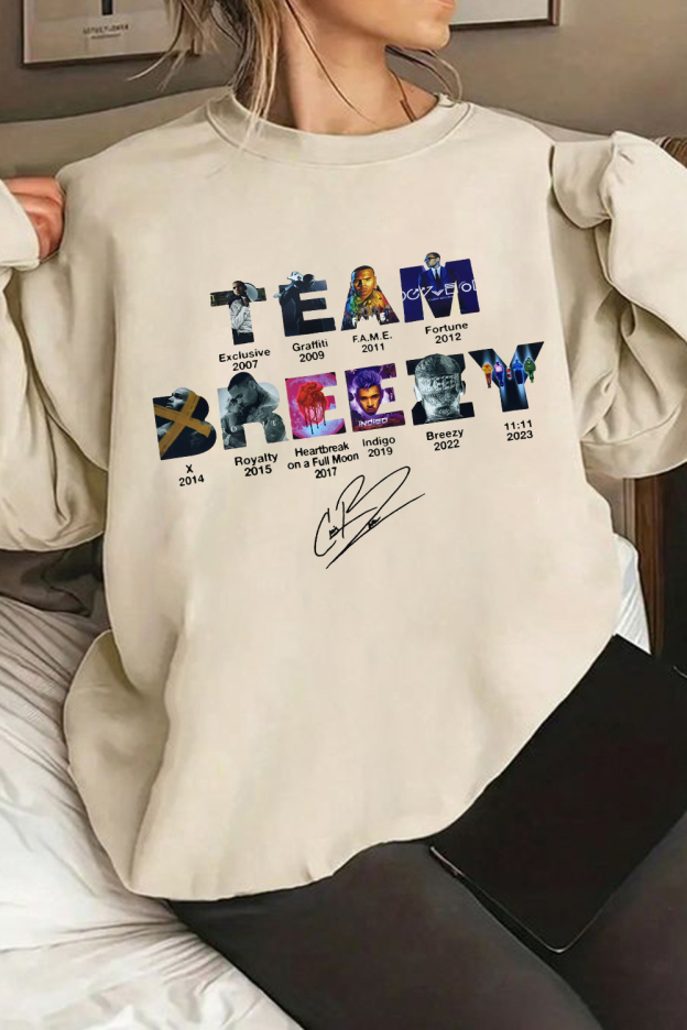 Team Breezy Chris Brown Album Sweatshirt For Women