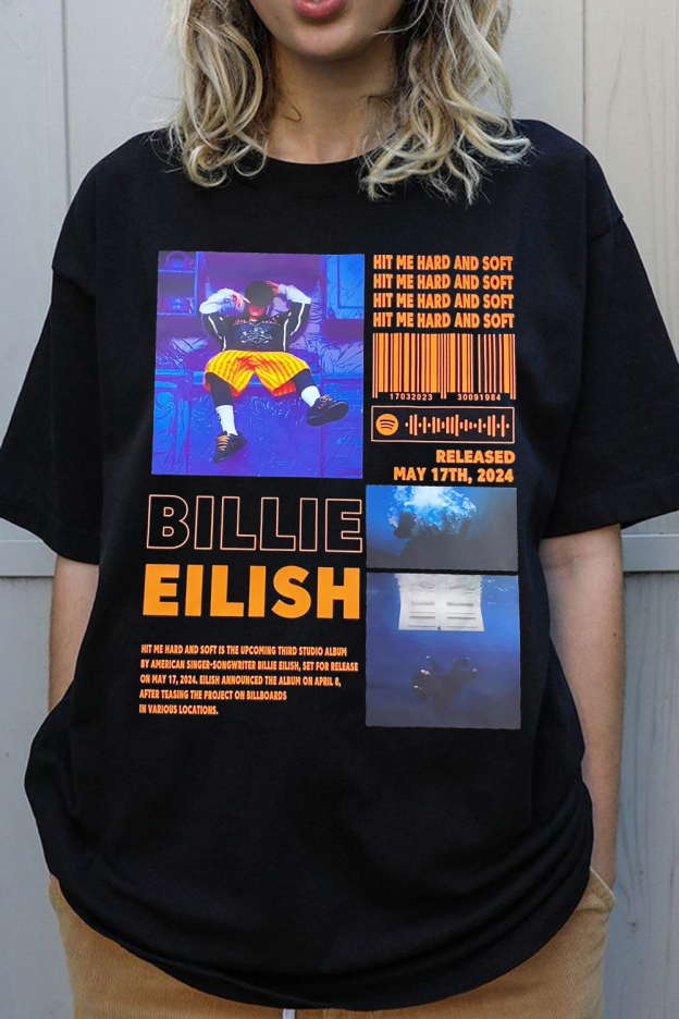 Billie Eilish letter print short-sleeved T-shirt