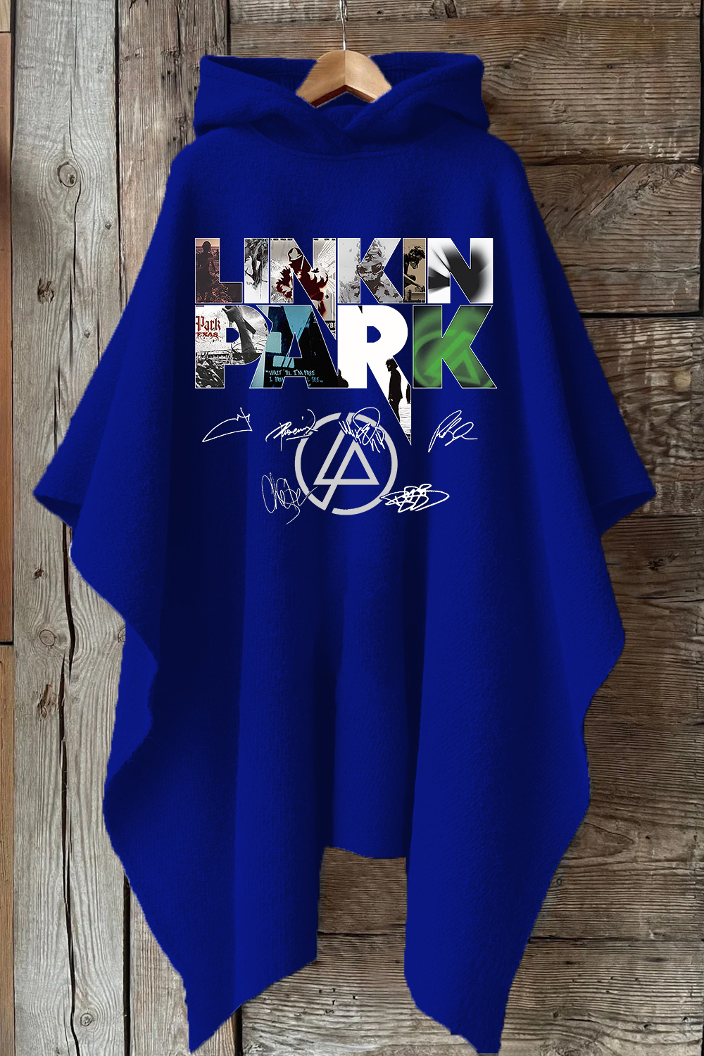 L P Albums Hooded Warm Shawl Cape