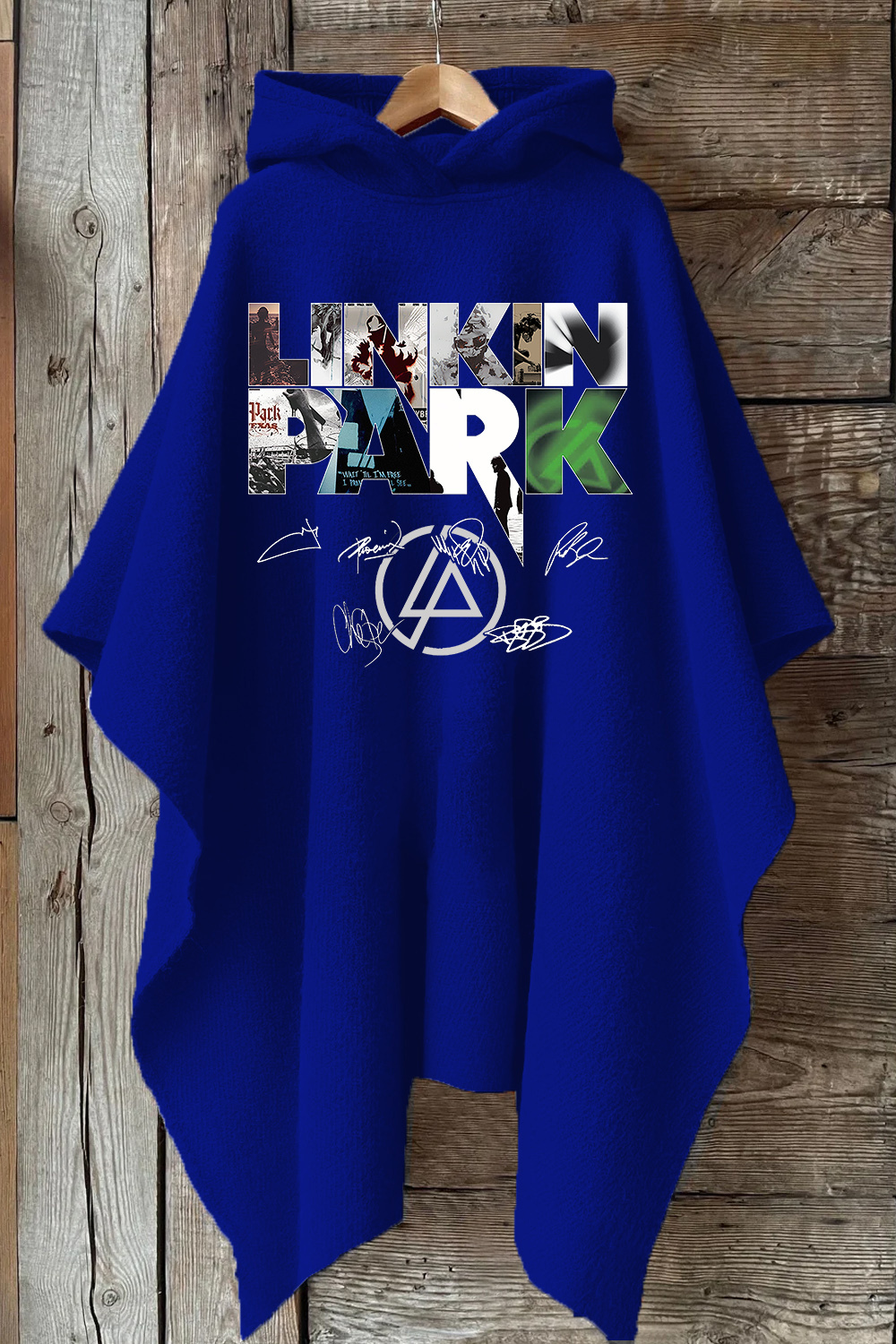 L P Albums Hooded Warm Shawl Cape