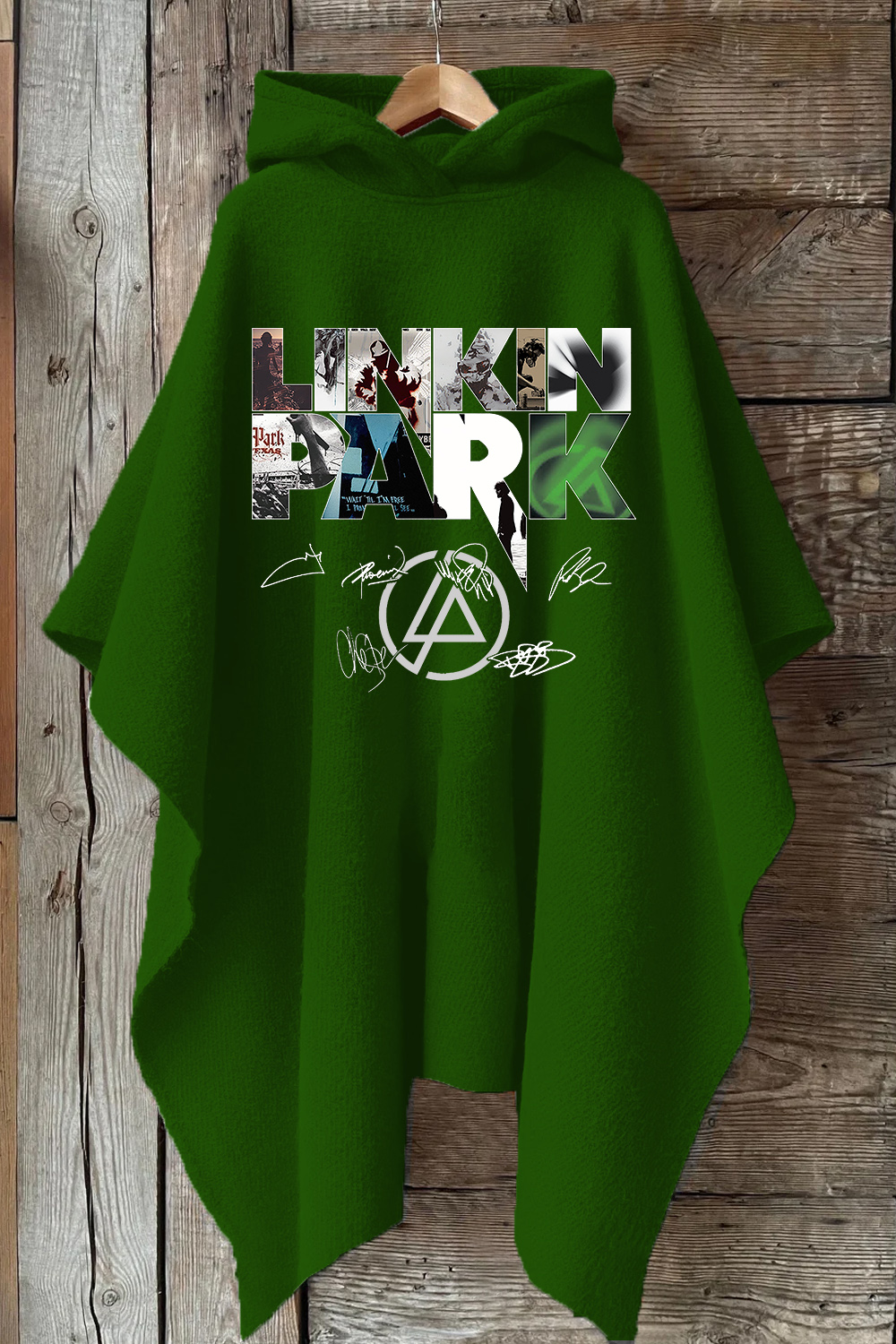 L P Albums Hooded Warm Shawl Cape