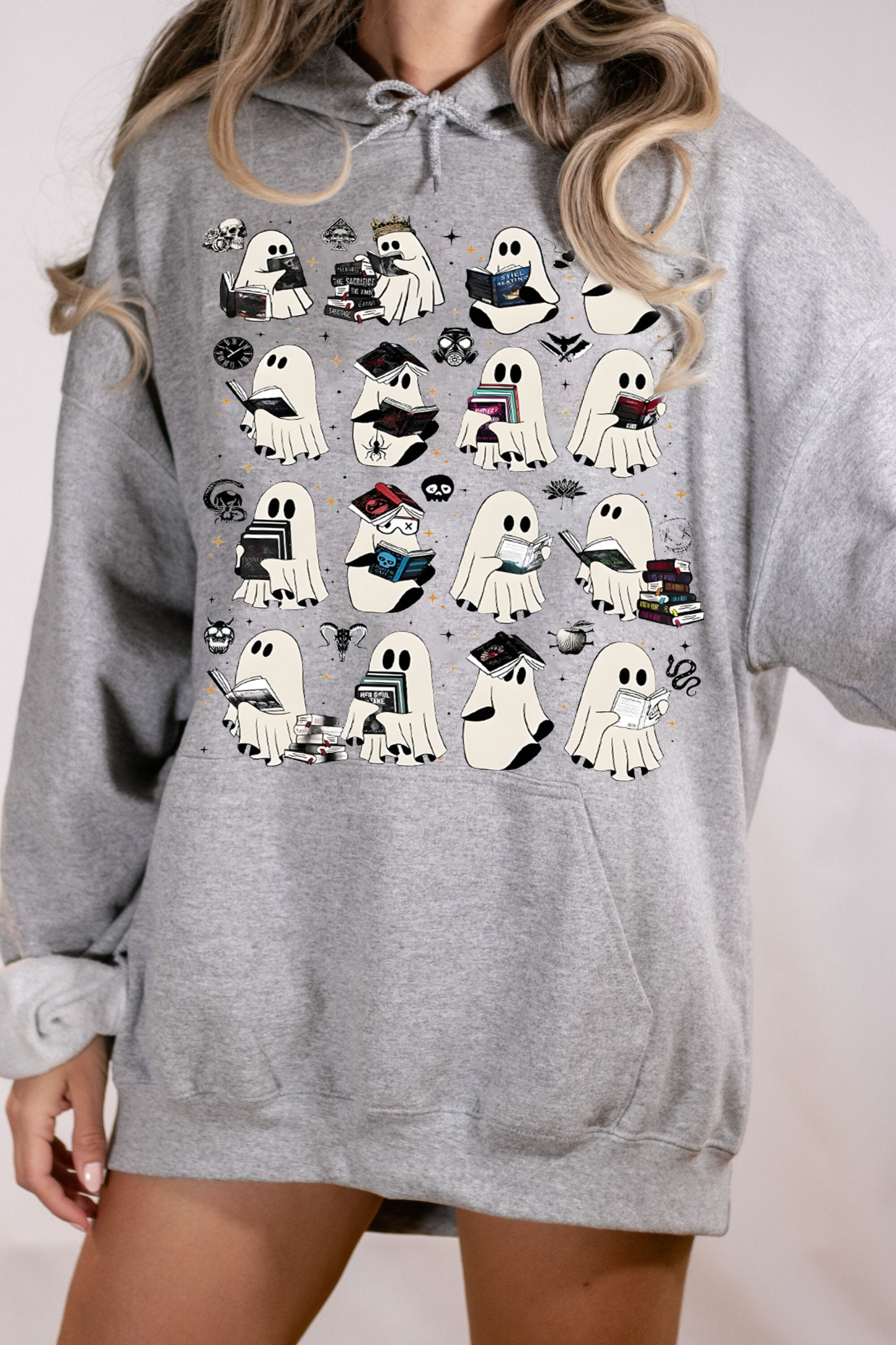 Ghost Reading Dark Romance Novels hoodies