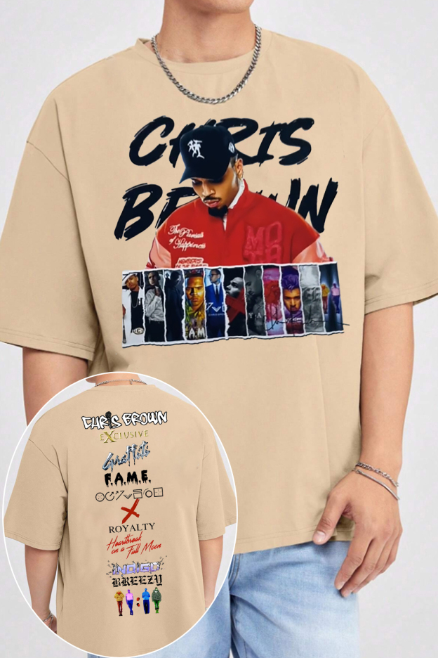 2 Sided Chris Brown Graphic Shirt For men
