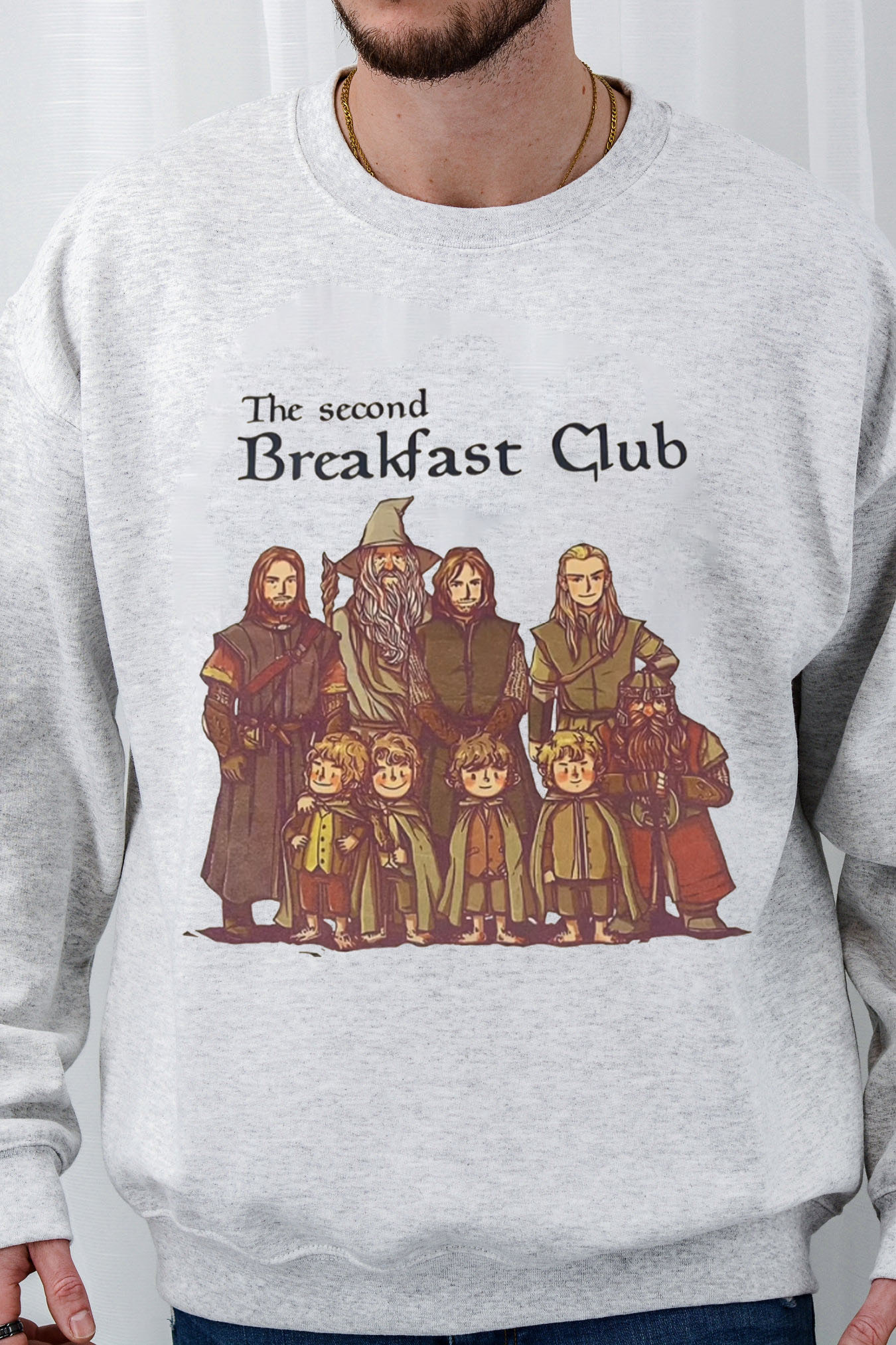 Lord of the Rings cartoon casual men's printed sweatshirt