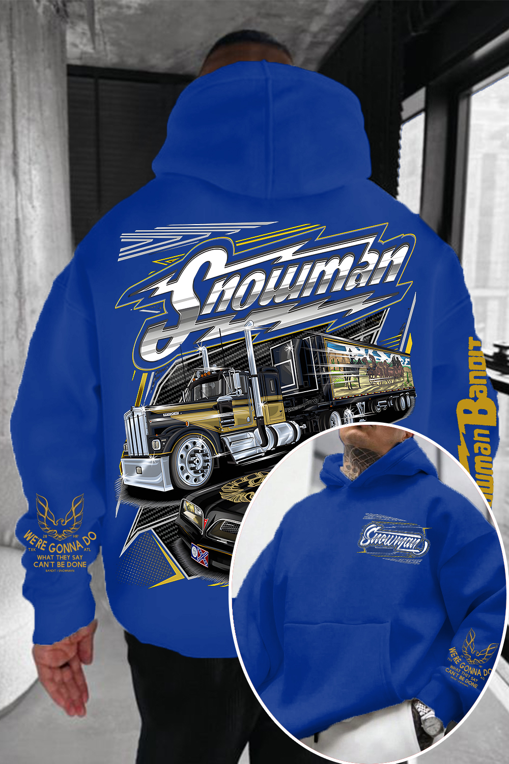 Snowman C.B. Radio Trucker Hoodie – Smokey and The Bandit 2-Side Movie Pullover