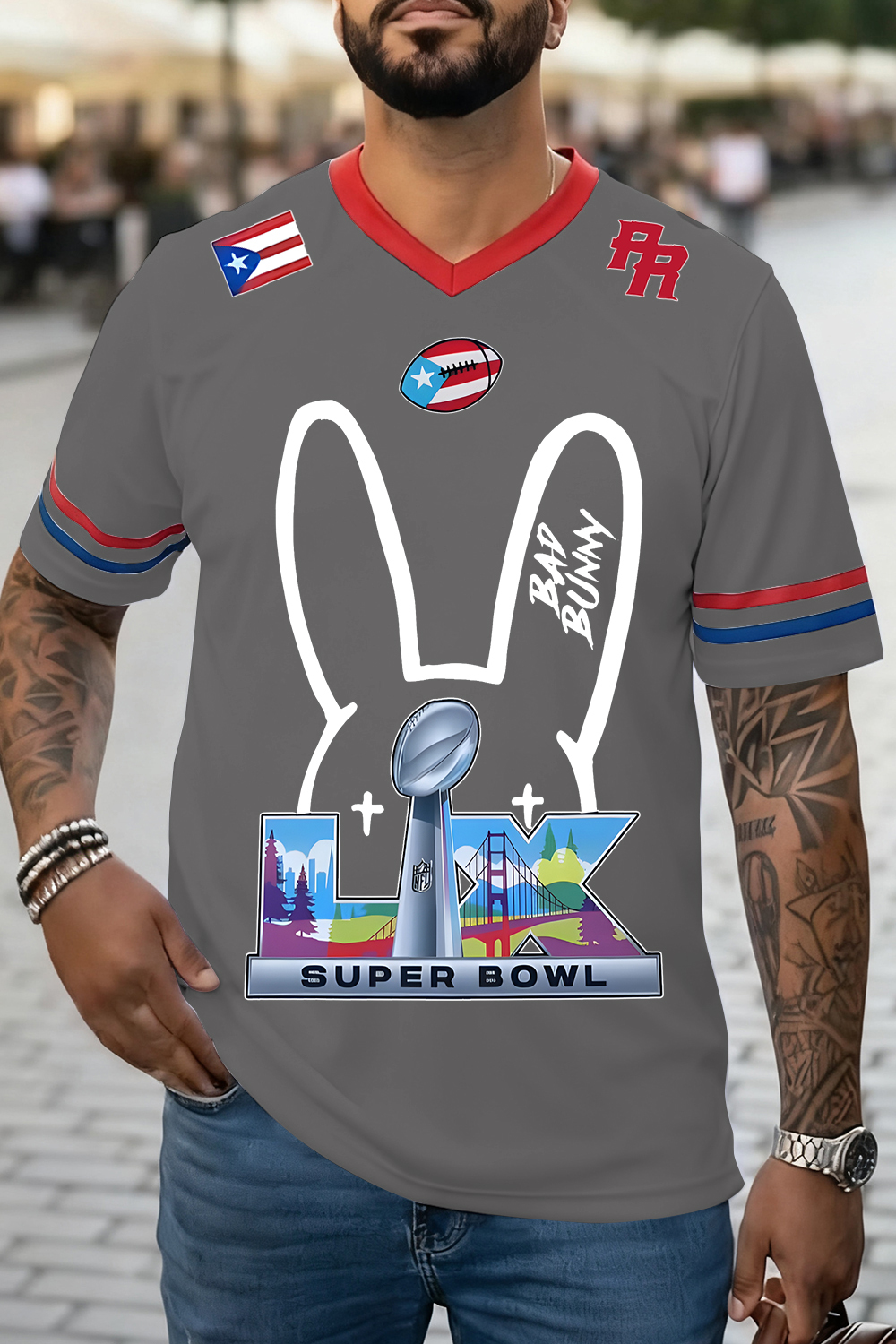 Bunny Ears Bad Bunny? Benito Football Jersey