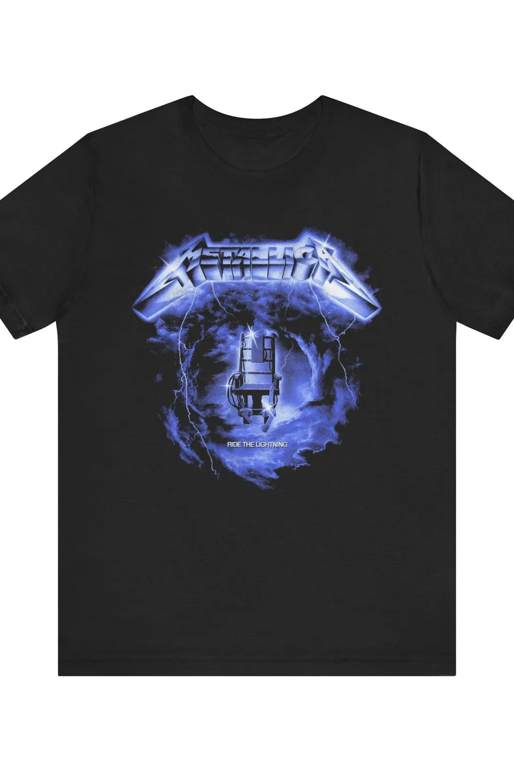Ride The Lightning Swirl Metallic Band Shirt Tee