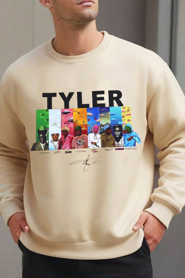 Tyler cartoon print crew neck sweatshirt