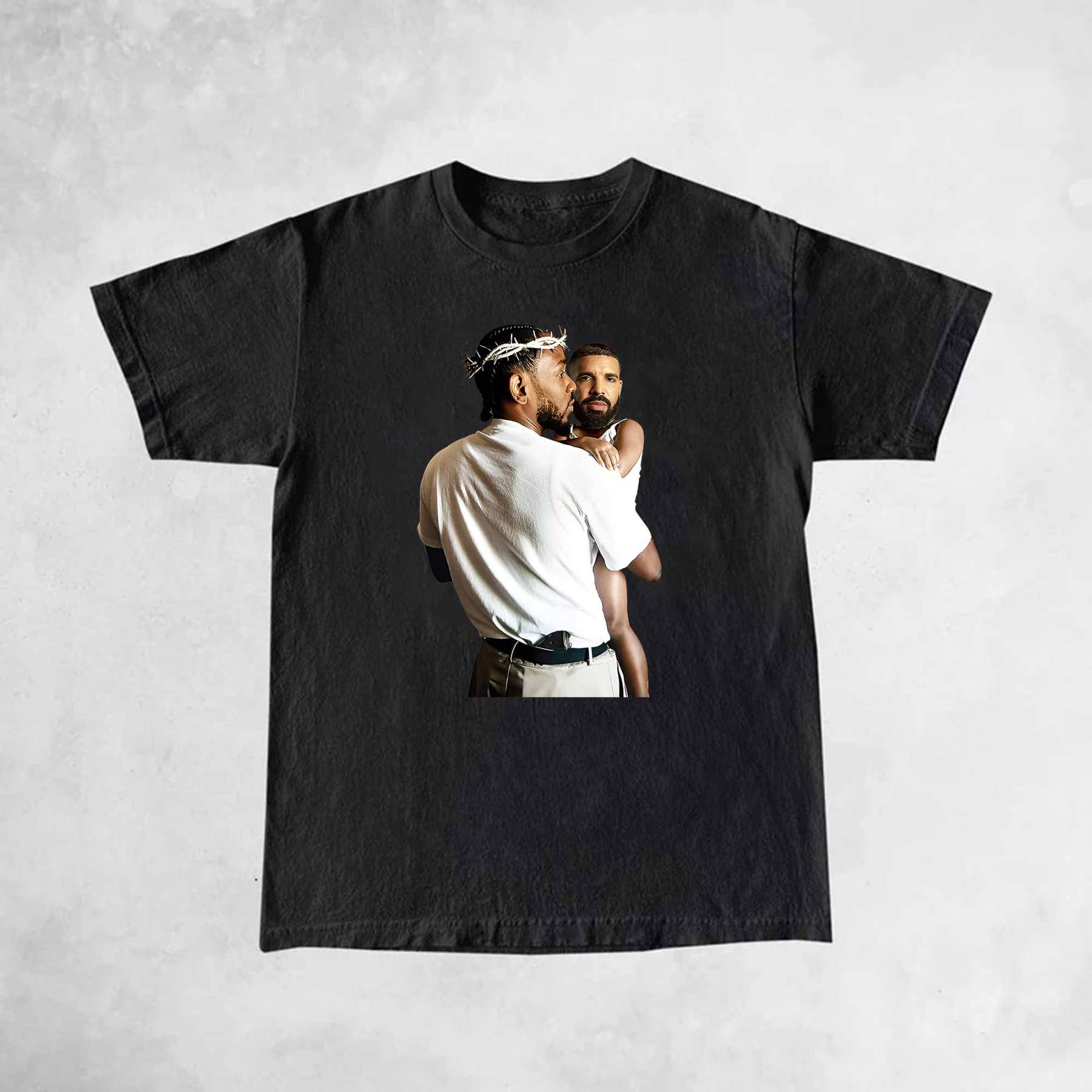 Kendrick Lamar Holding Baby Drake  – Men Shirt