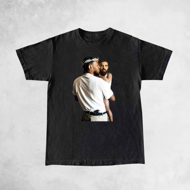 Kendrick Lamar Holding Baby Drake  – Men Shirt