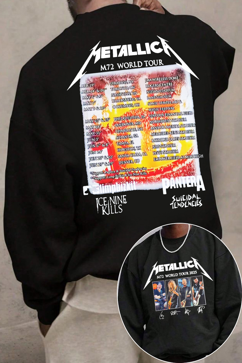 metallica rockband MEN SWEATSHIRT
